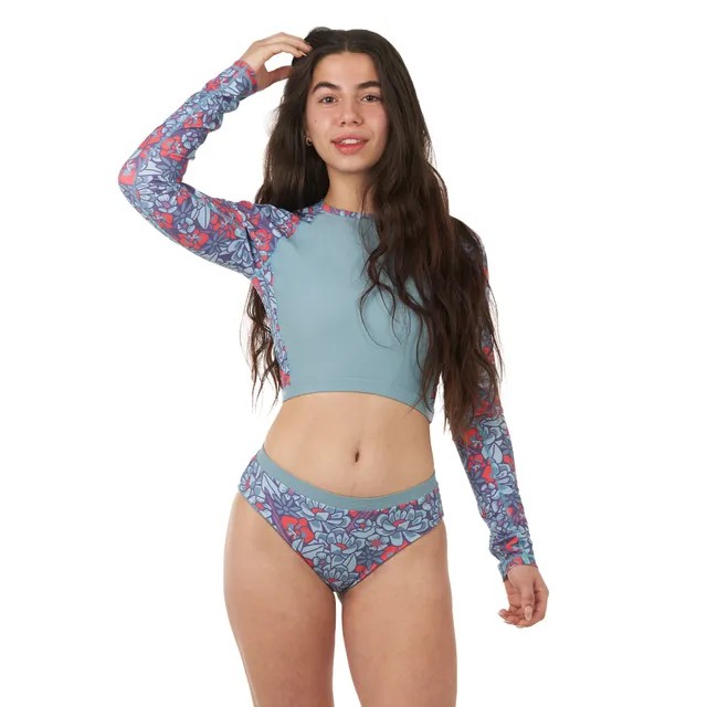 level-6-sitka-lycra-femme-floral-blue-cropped-upf-50-recycl image 1