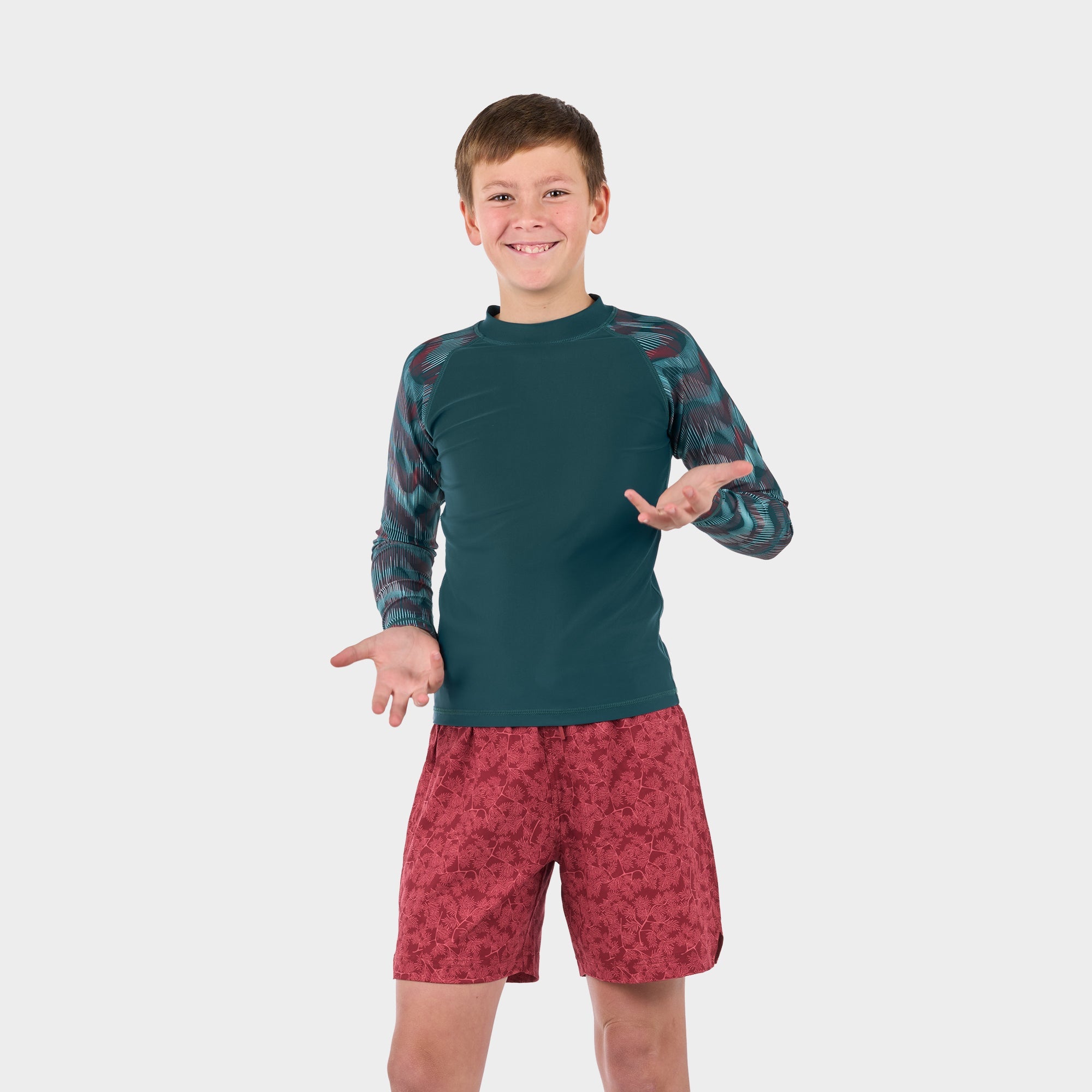 level-6-slater-t-shirt-anti-uv-enfant-10y-deep-teal-upf-50 image 6