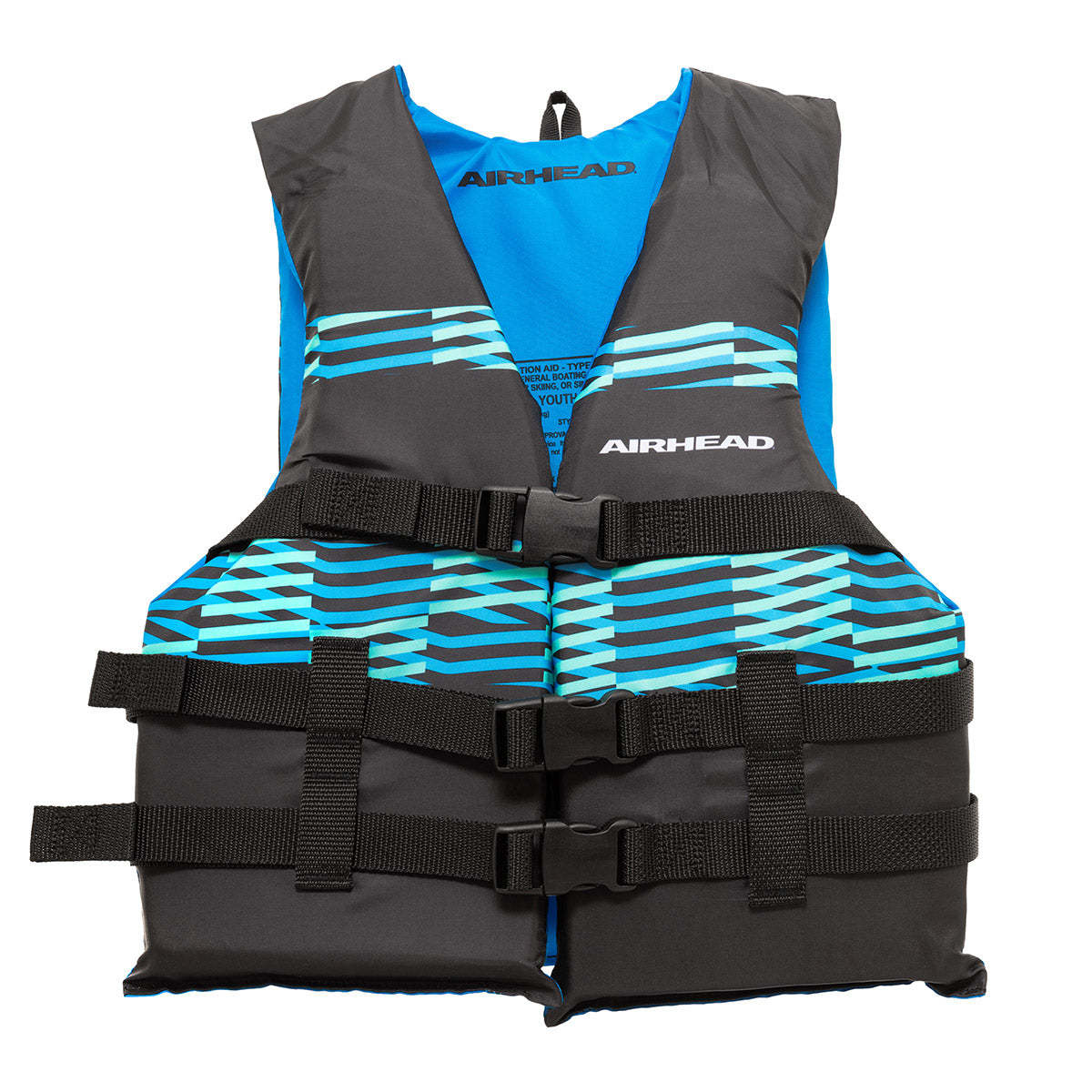 airhead-element-gilet-de-sauvetage-enfant-noir-et-bleu-ouvert image 3