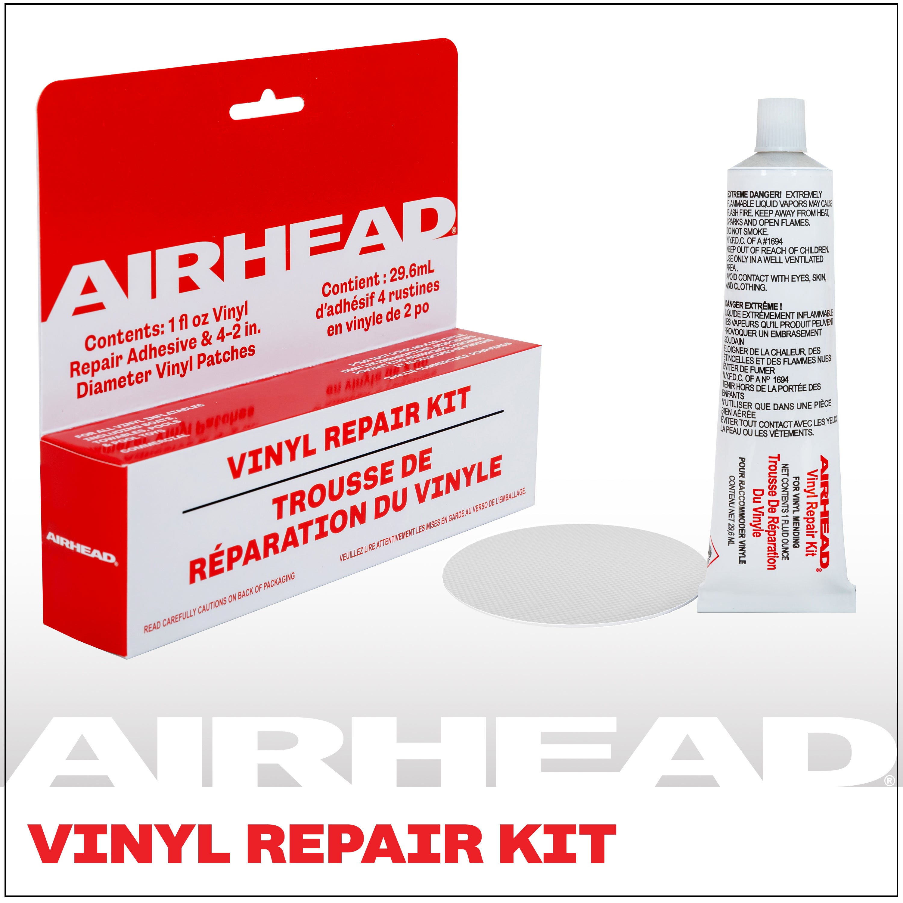 airhead-towable-parts-vinyl-repair-kit-rustines-gonflable-4-patchs image 2