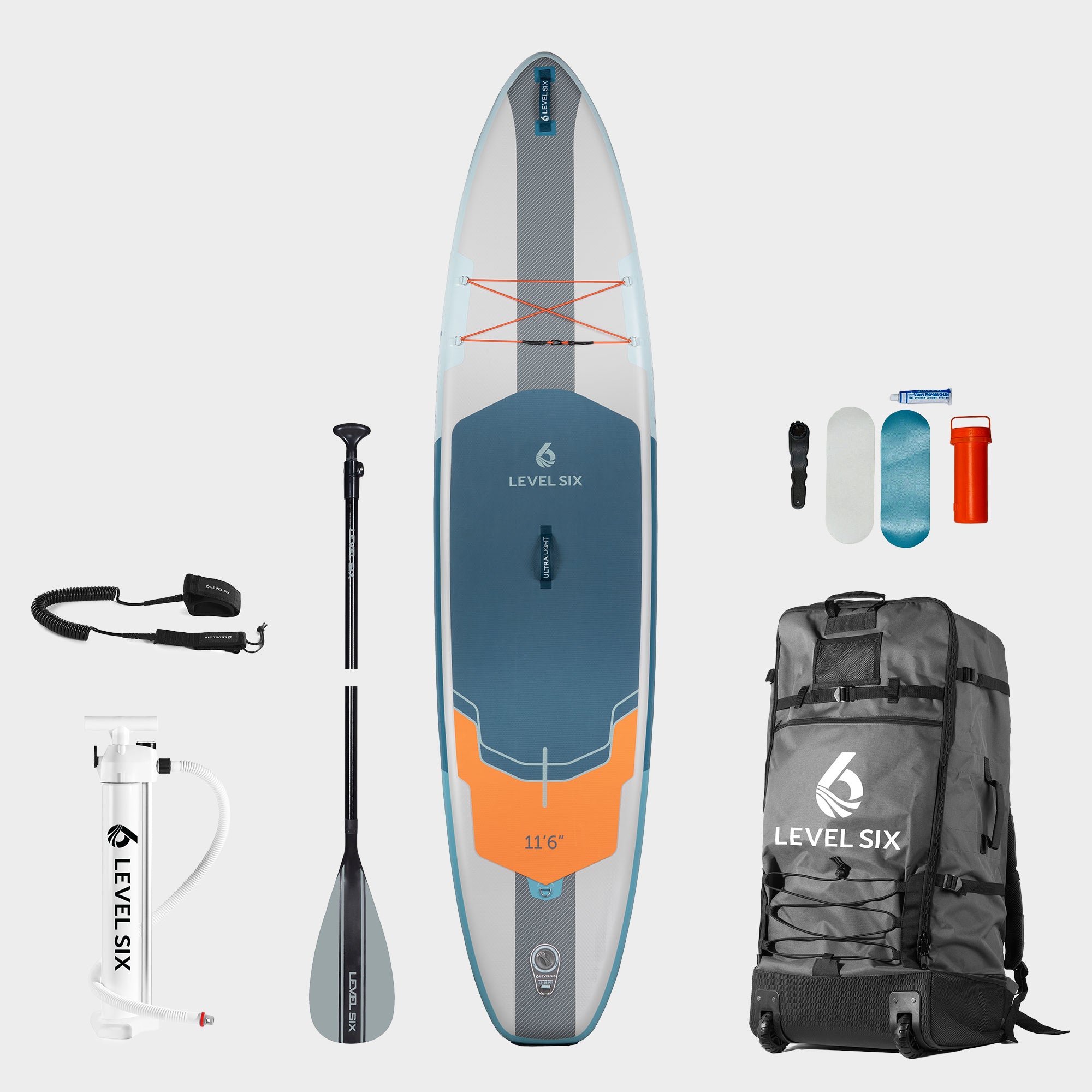level-6-eleven-six-pack-paddle-gonflable-11-6-tangerine image 2
