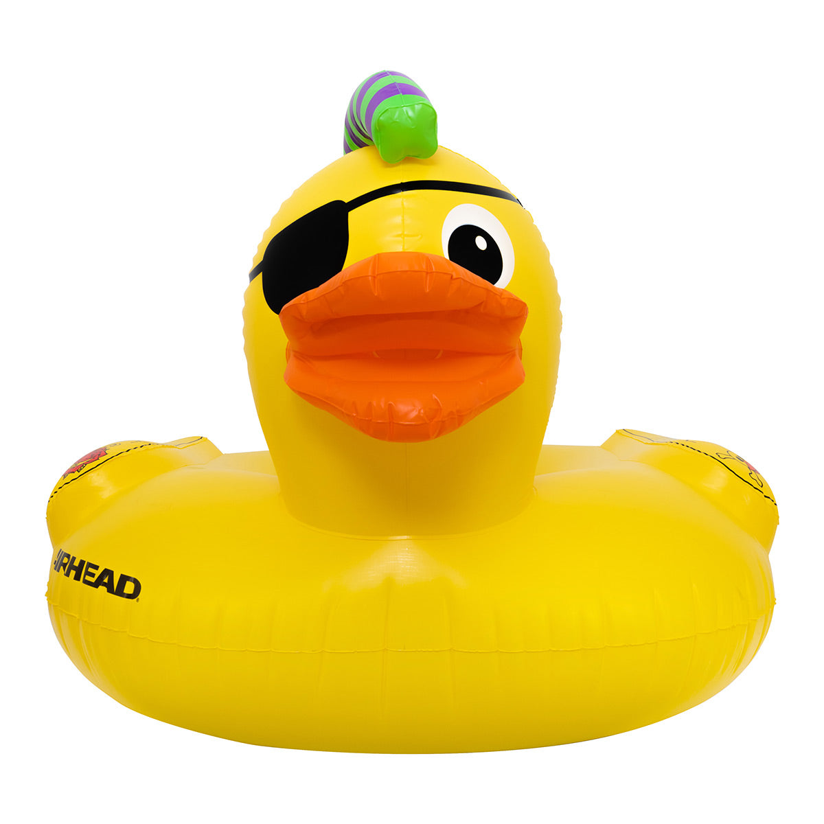 airhead-punk-duck-flotteur-piscine-canard-g-ant-jaune-porte-gobelet image 2
