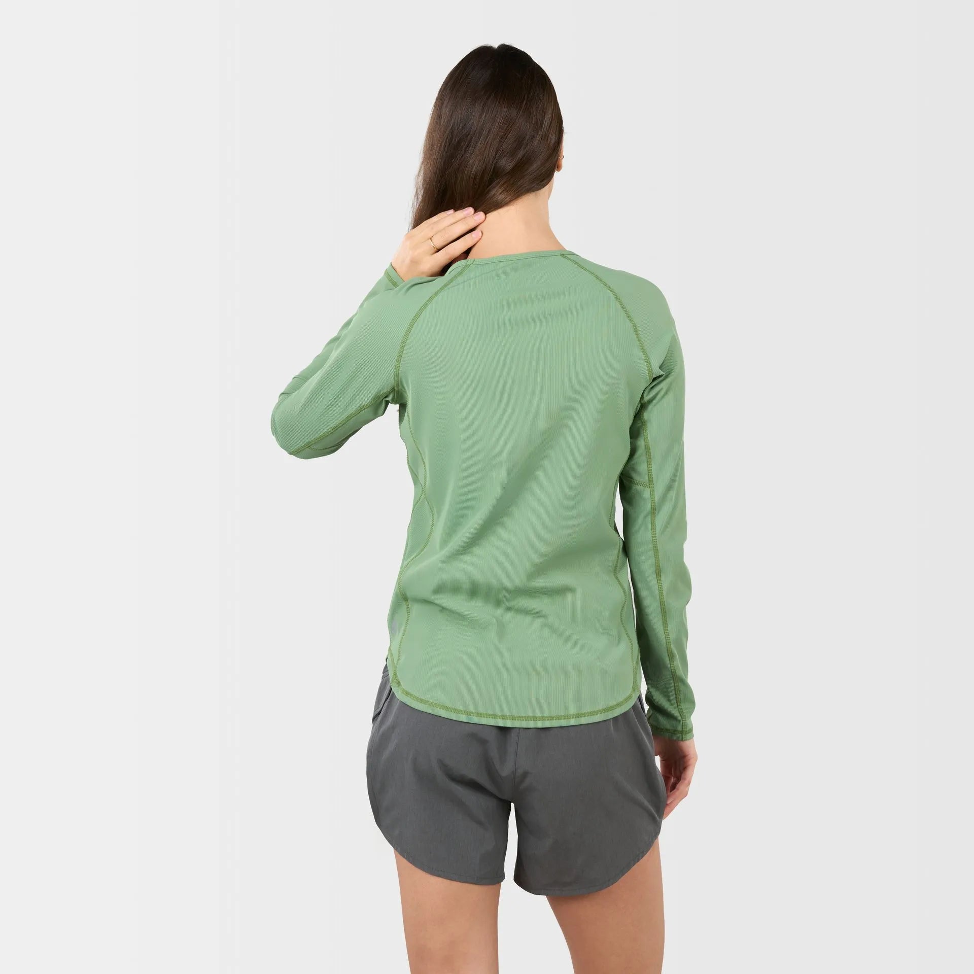 level-6-athena-t-shirt-anti-uv-femme-manches-longues-vert image 4