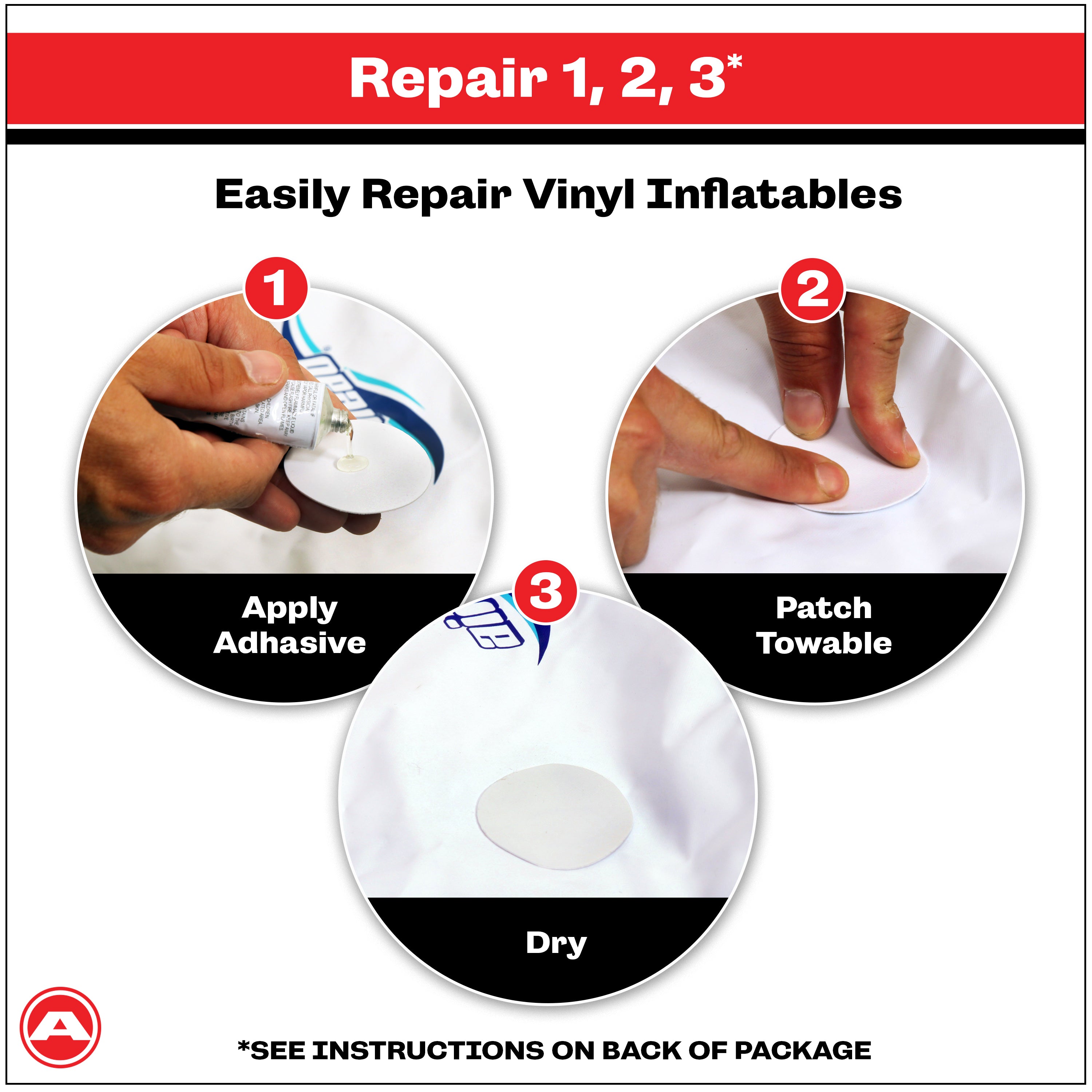 airhead-towable-parts-vinyl-repair-kit-rustines-gonflable-4-patchs image 3