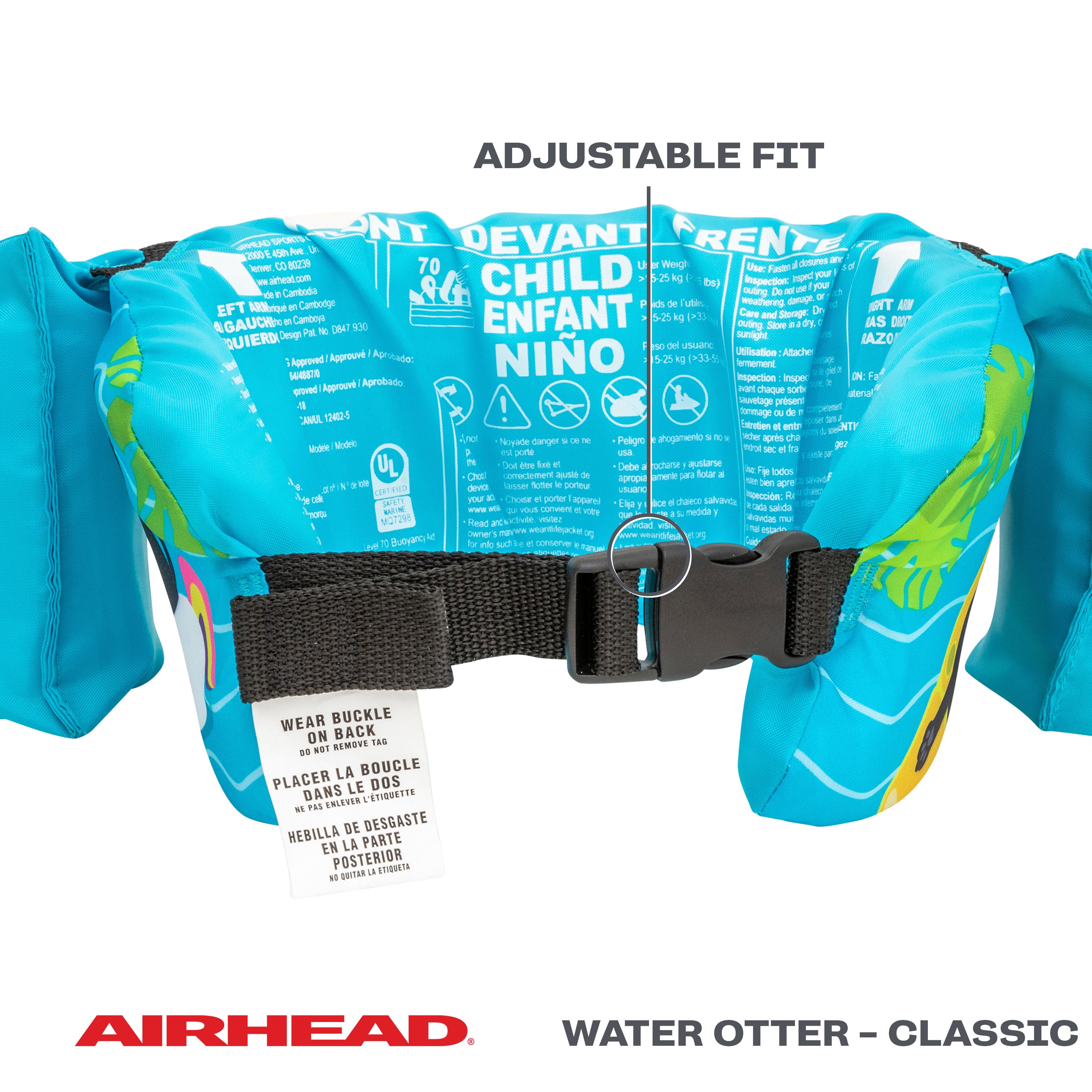 airhead-water-otter-classic-gilet-sauvetage-enfant-fish-friends image 3