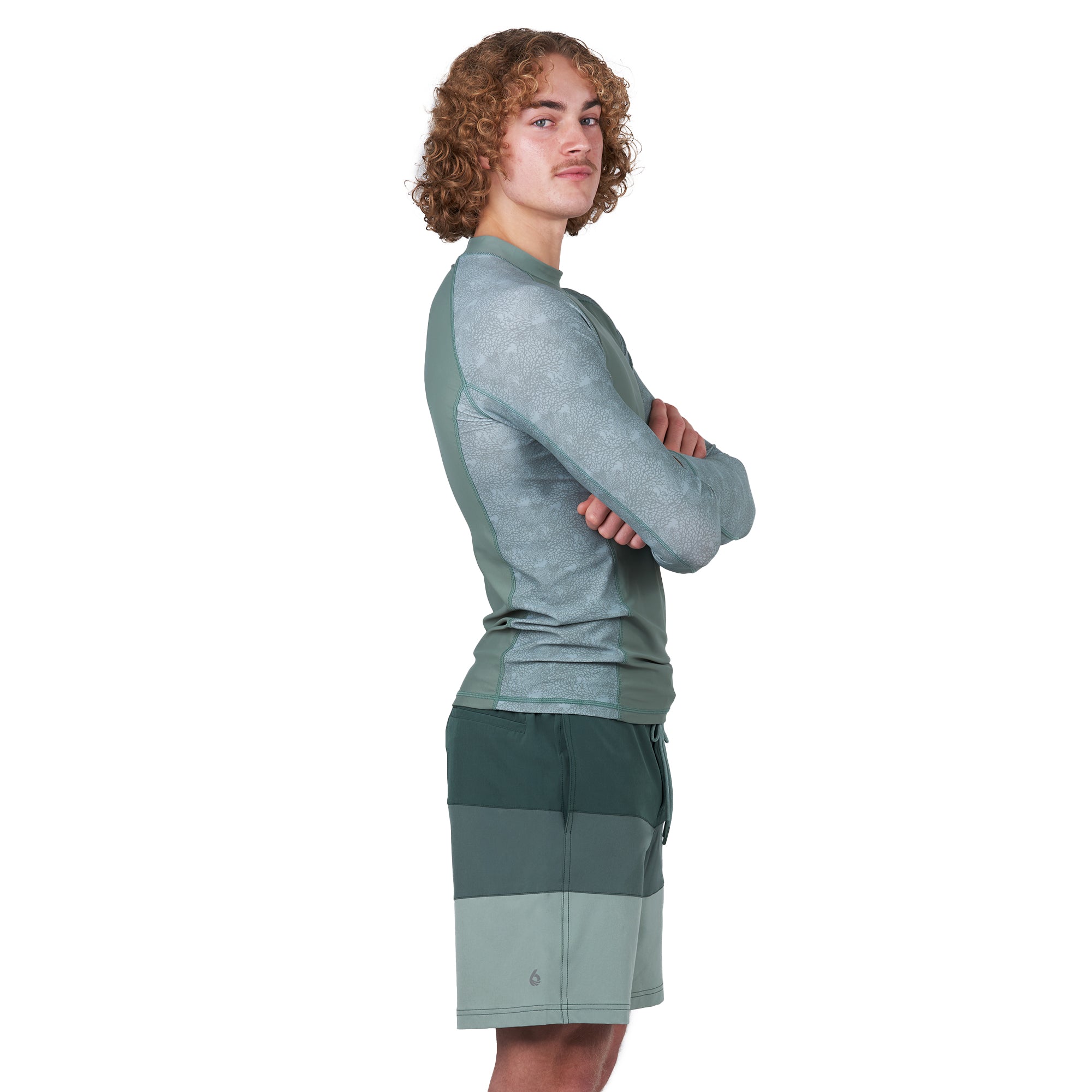 level-6-mercury-rashguard-lycra-homme-smoke-blue-upf-50 image 7