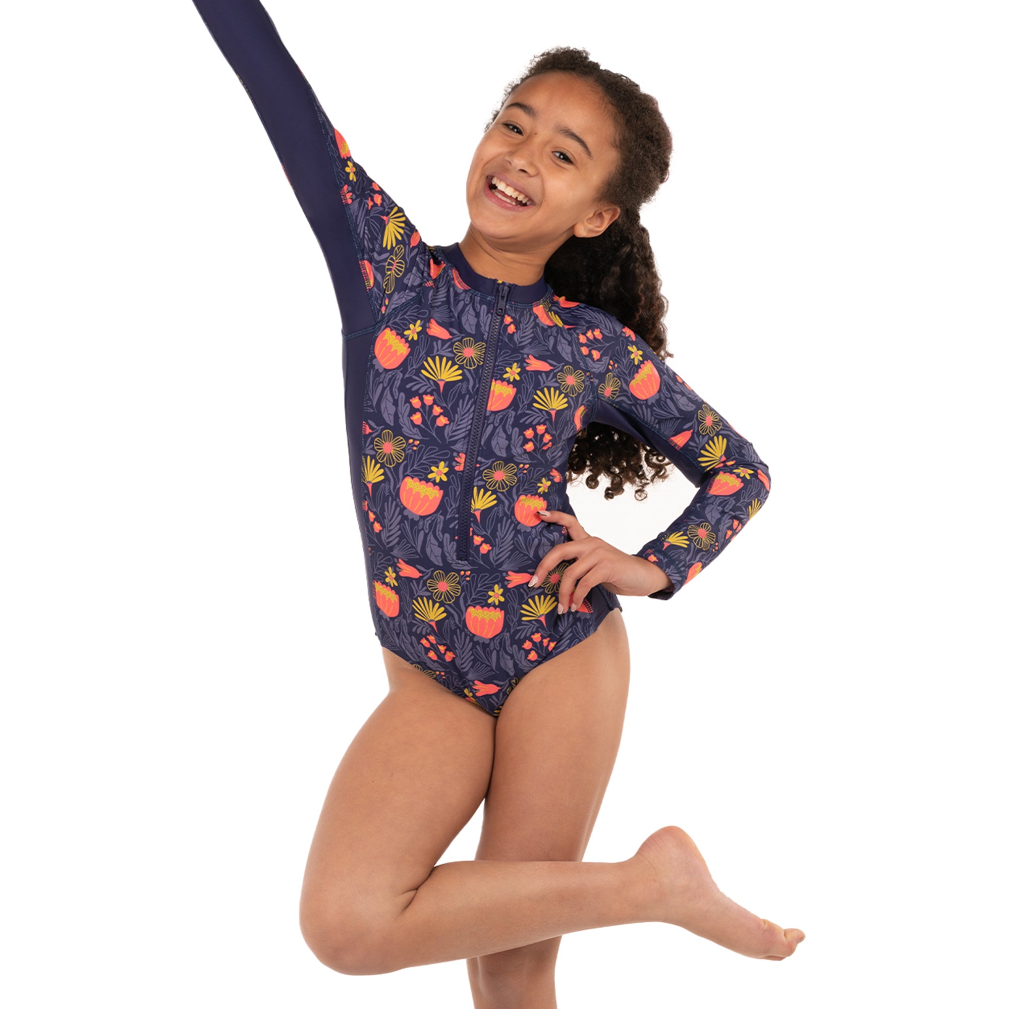 level-6-daphne-maillot-fille-manches-longues-corail-10y image 1