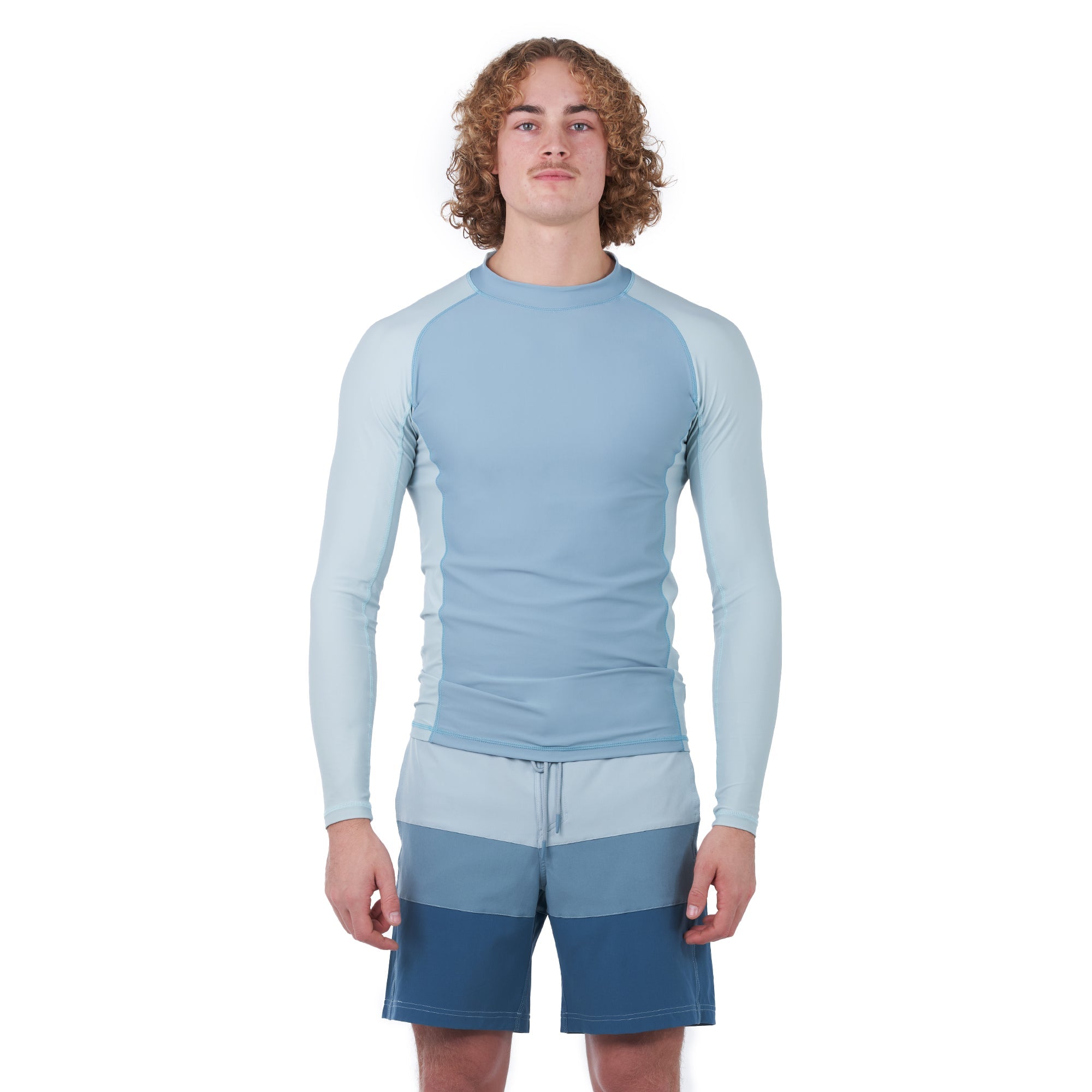 level-6-mercury-rashguard-lycra-homme-smoke-blue-upf-50 image 1