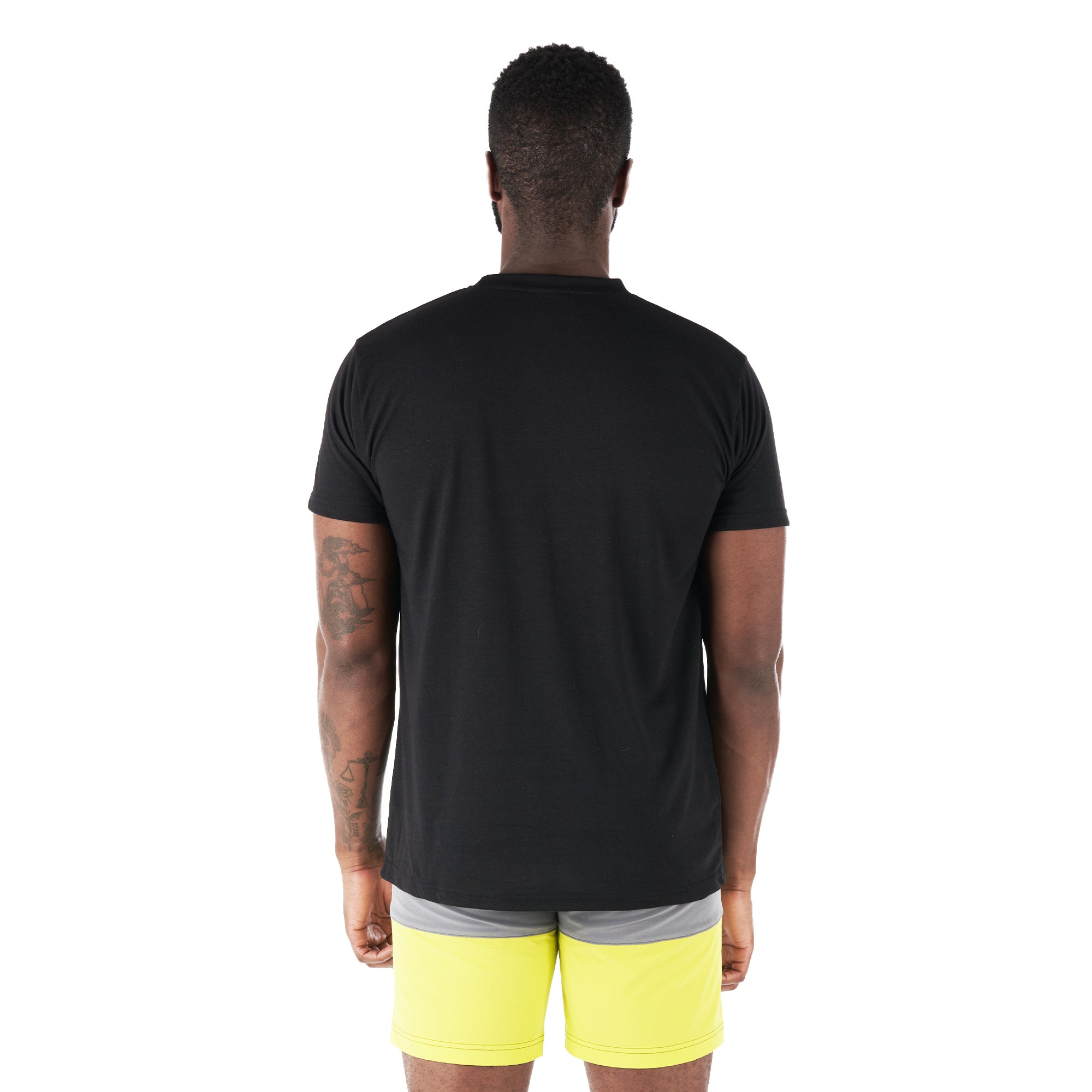 level-6-logo-tee-t-shirt-homme-noir-polyester-recycl image 2