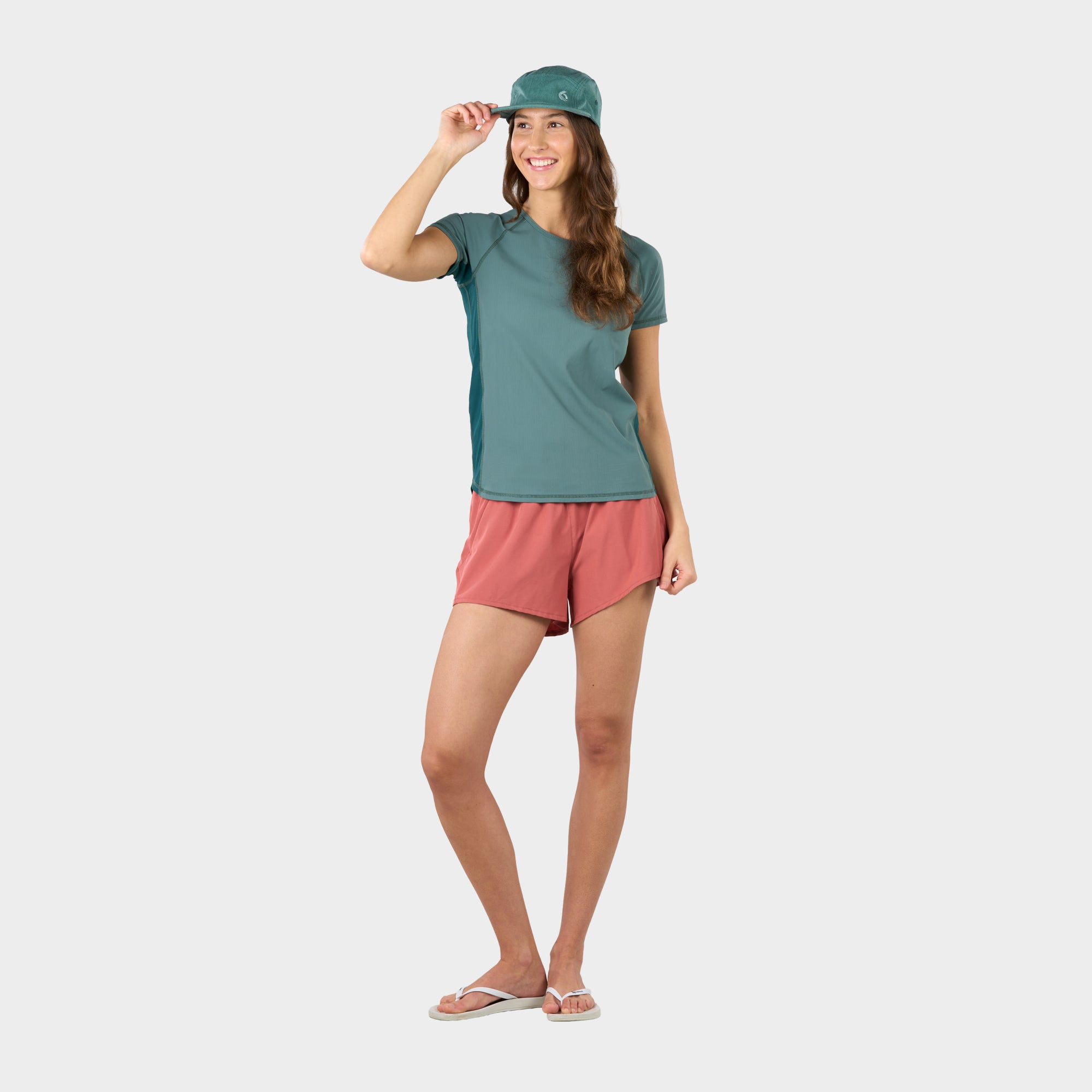 level-6-athena-t-shirt-anti-uv-femme-manches-courtes-bleu image 7