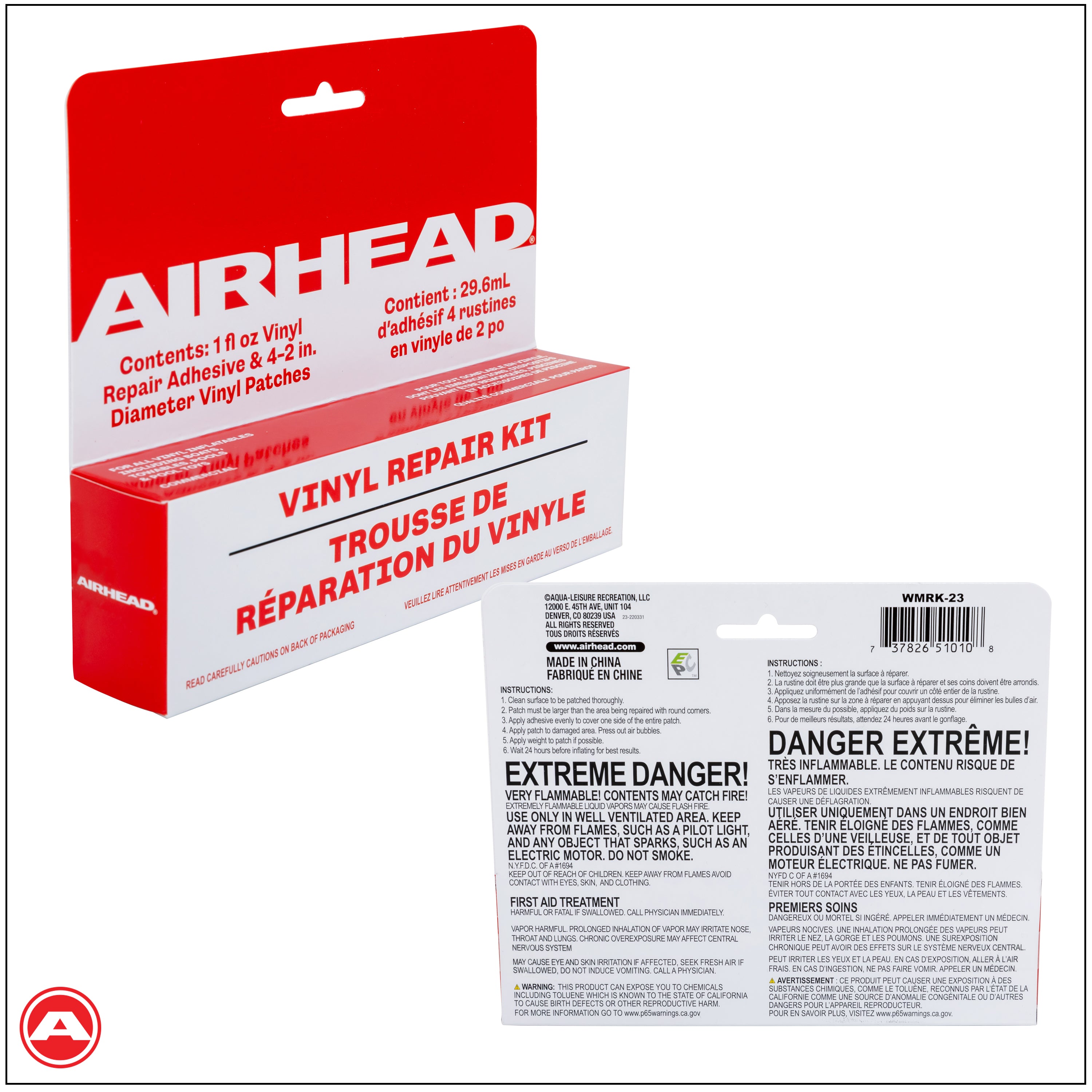 airhead-towable-parts-vinyl-repair-kit-rustines-gonflable-4-patchs image 5