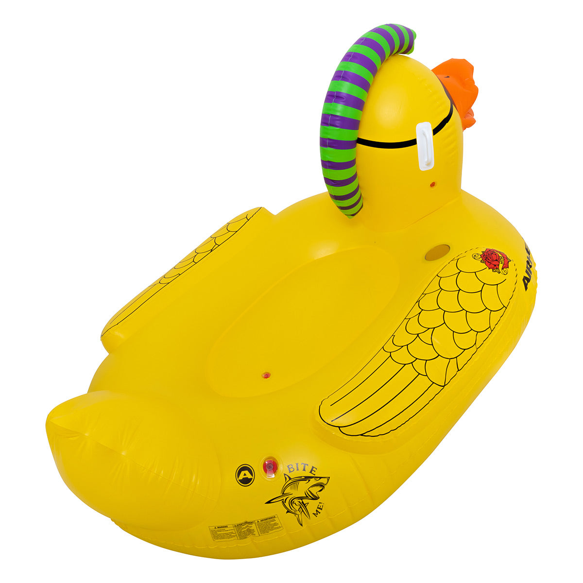 airhead-punk-duck-flotteur-piscine-canard-g-ant-jaune-porte-gobelet image 6