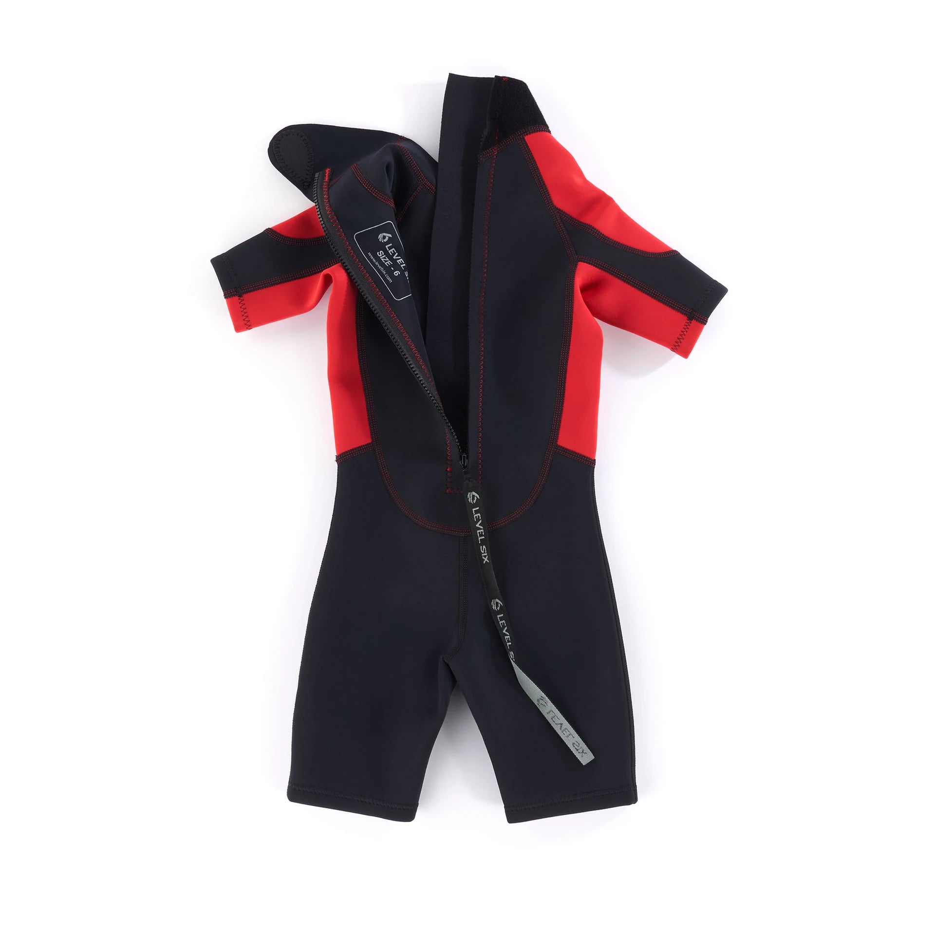 level-six-shorty-combinaison-n-opr-ne-enfant-rouge-2mm image 3