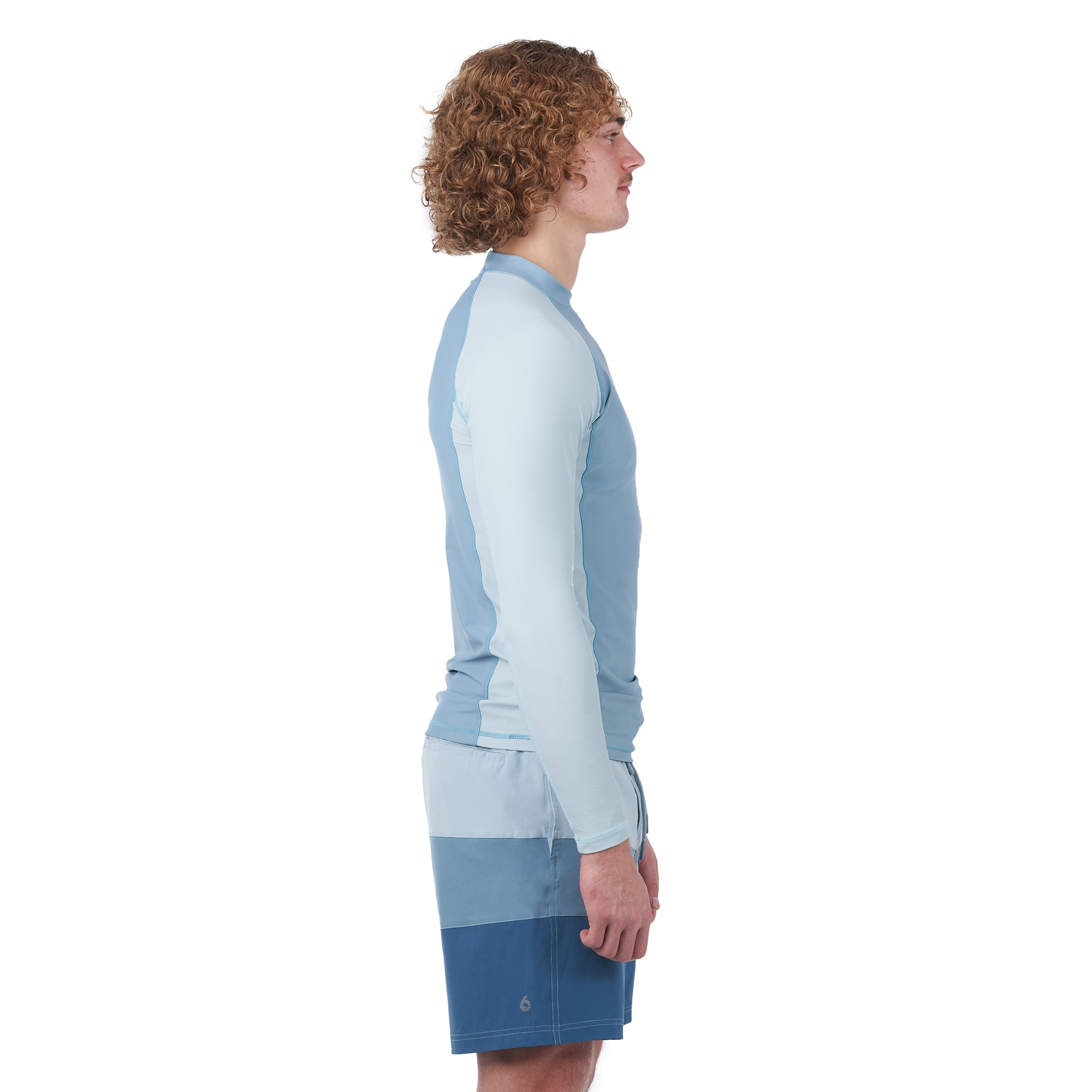 level-6-mercury-rashguard-lycra-homme-smoke-blue-upf-50 image 2