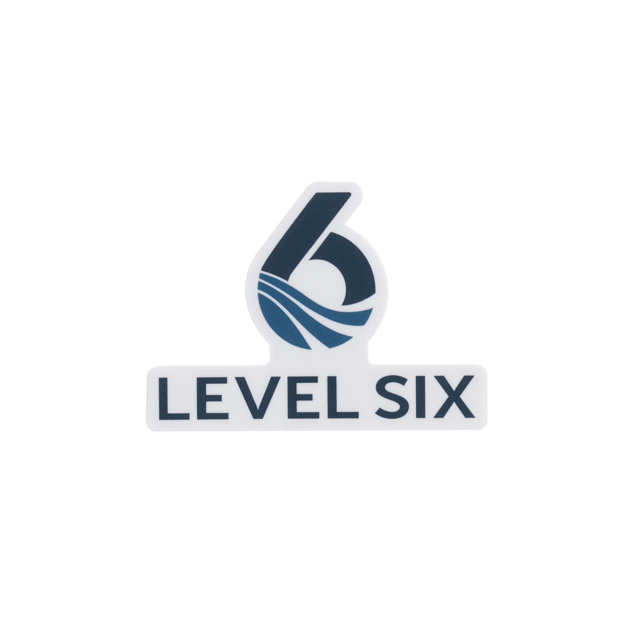 level-six-logo-autocollant-vinyle-tanche-mat-7-6-cm image 1