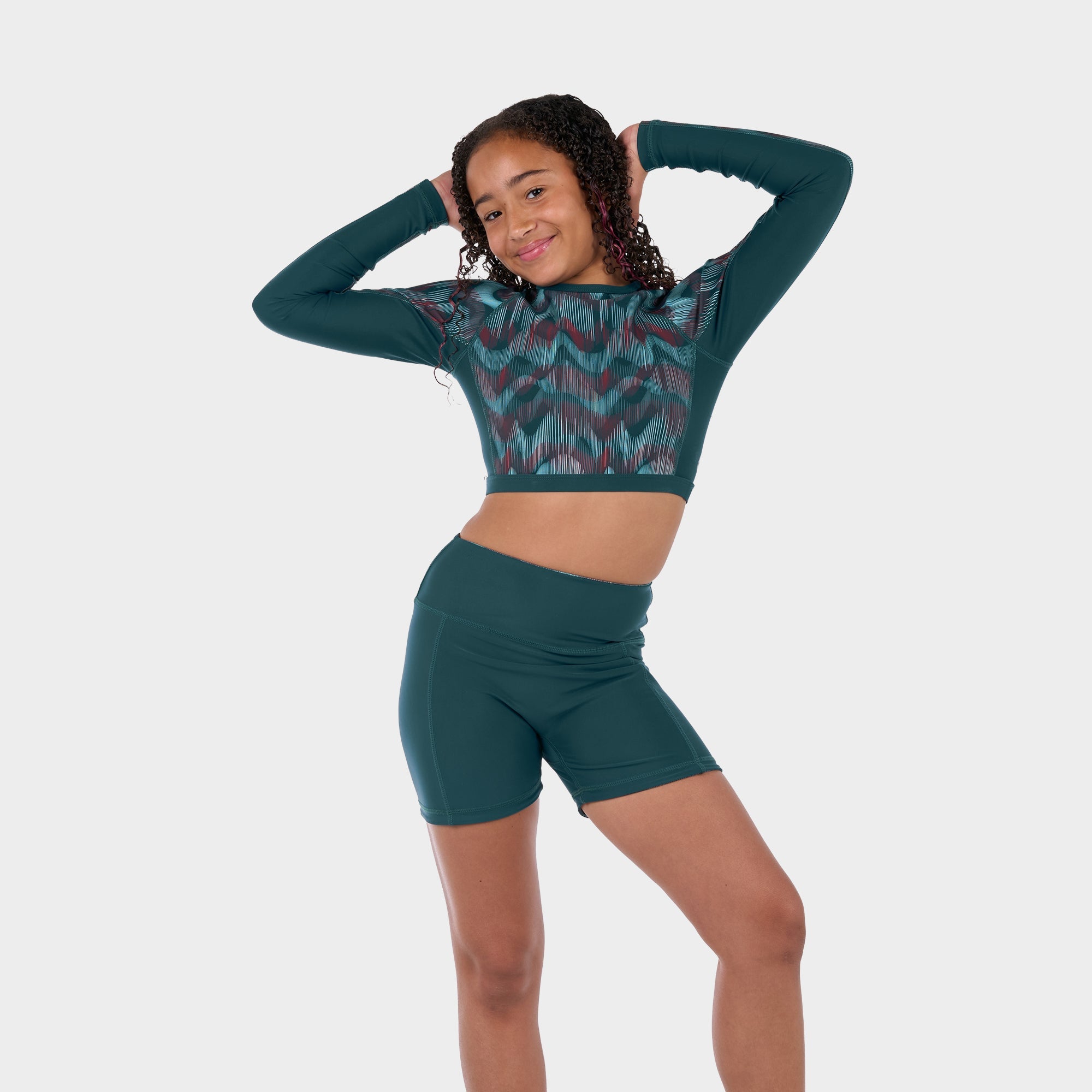 level-6-isla-rashguard-enfant-12-ans-teal-aurora image 4