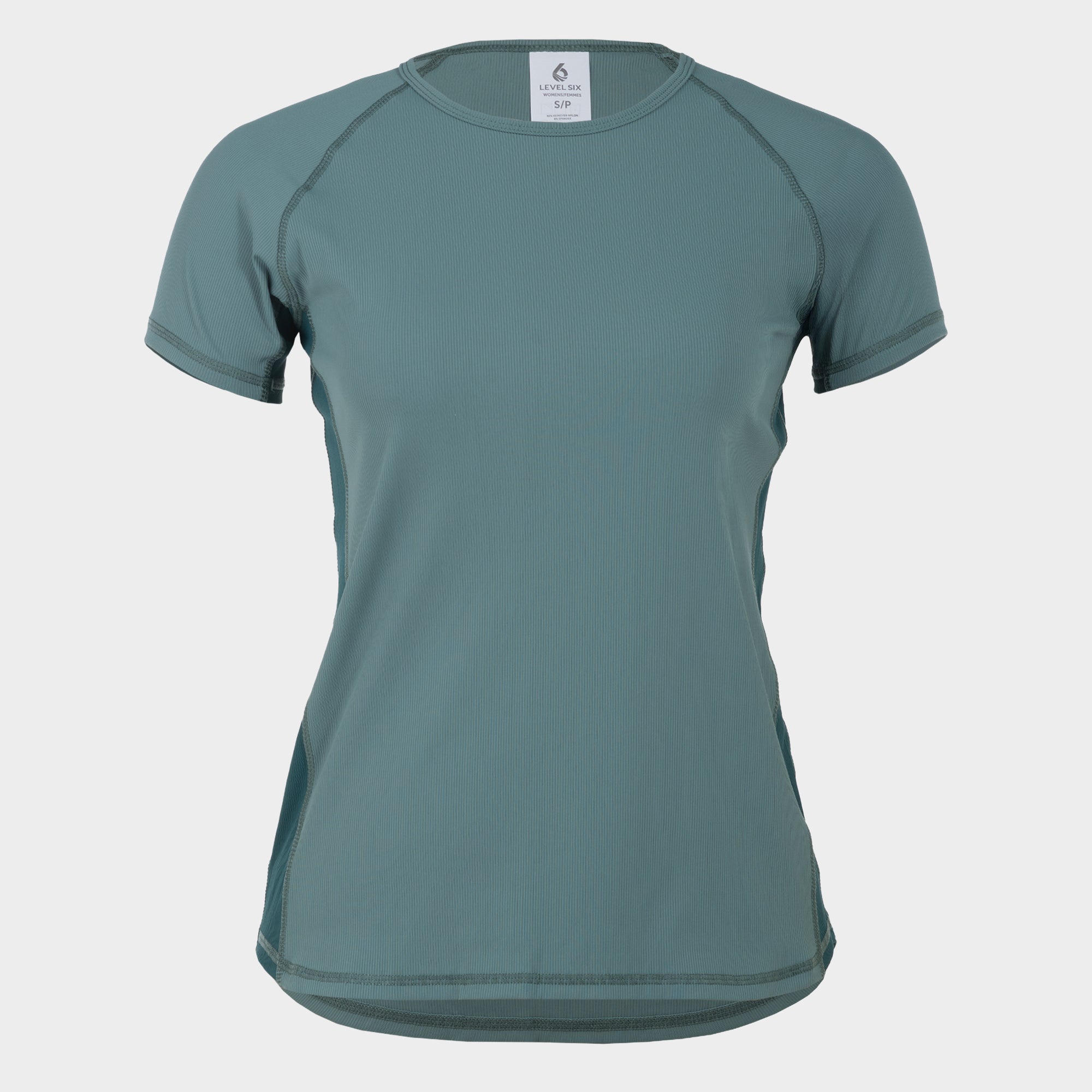level-6-athena-t-shirt-anti-uv-femme-manches-courtes-bleu image 2