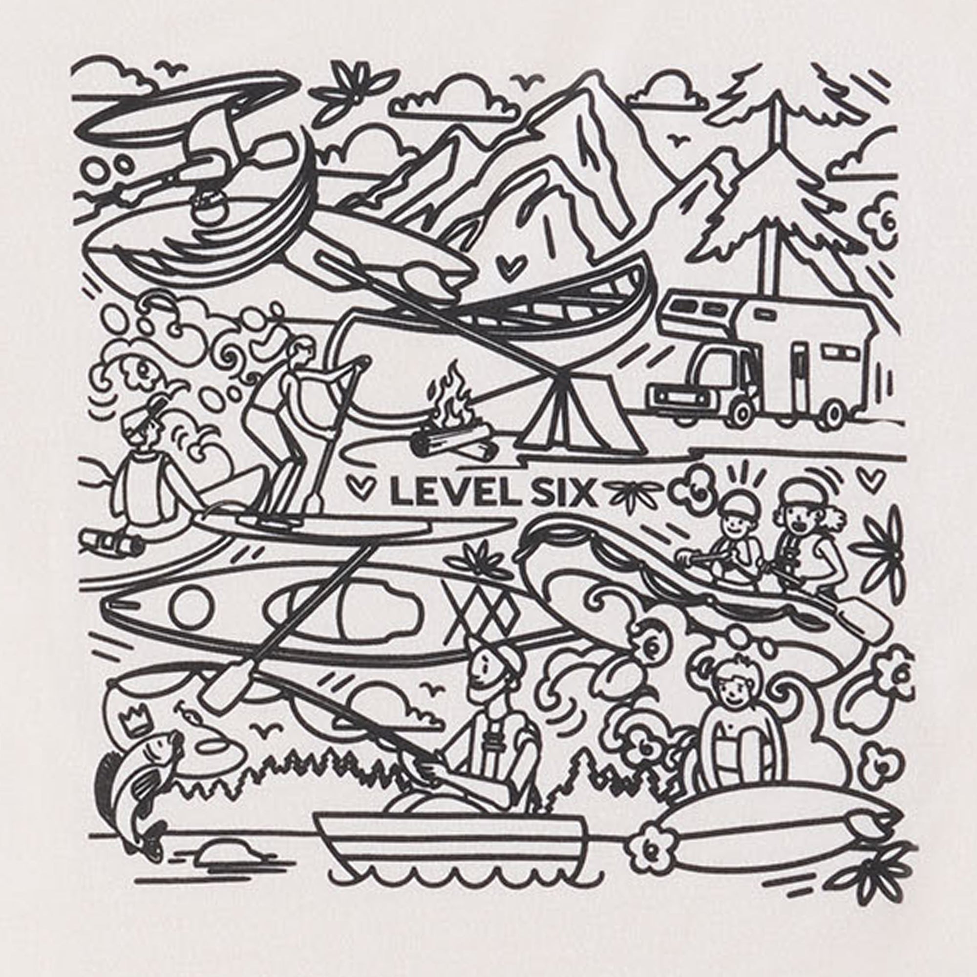 level-6-graffiti-tee-shirt-homme-blanc-coton-bio image 2
