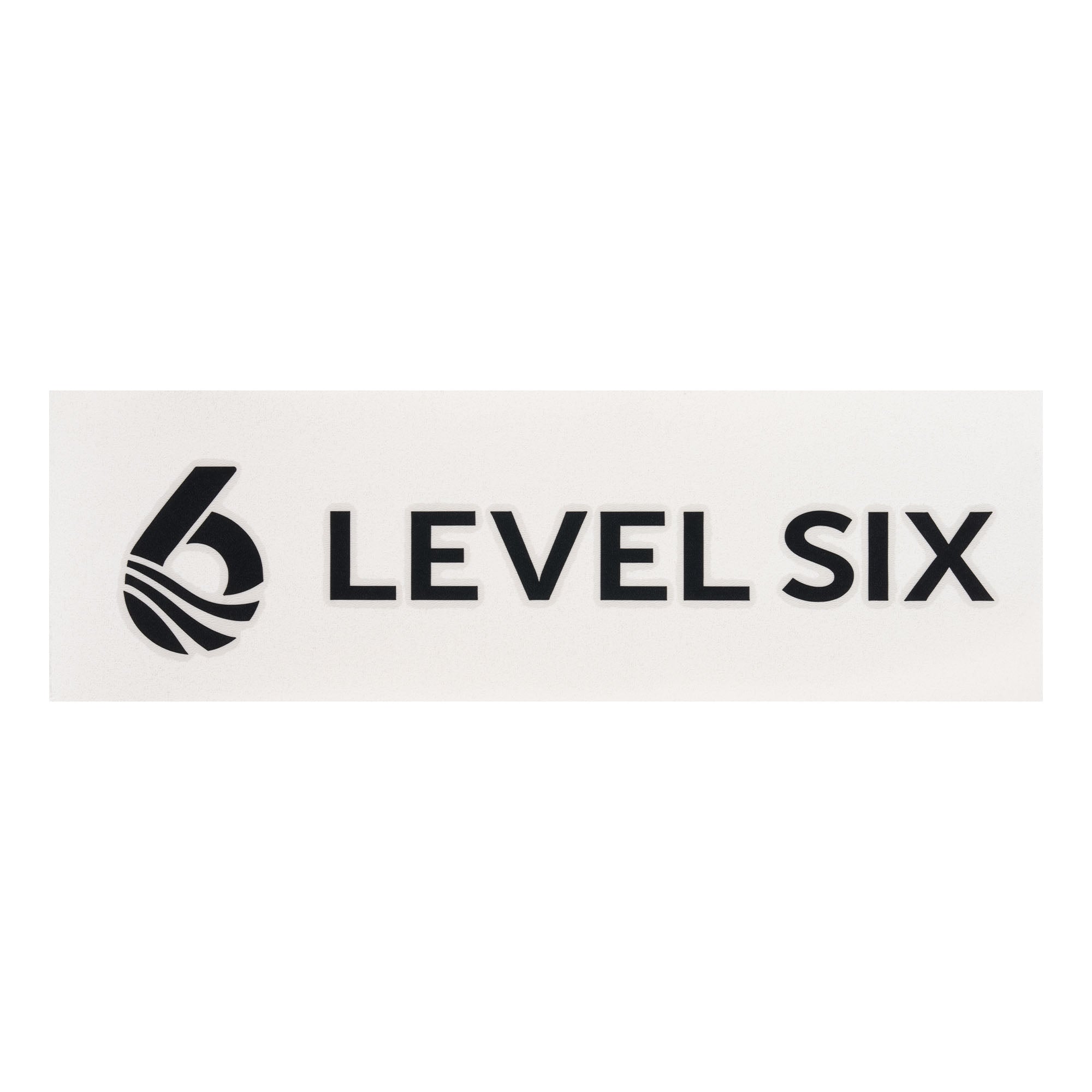 level-six-logo-transfer-sticker-kayak-noir-mat-24-cm image 1