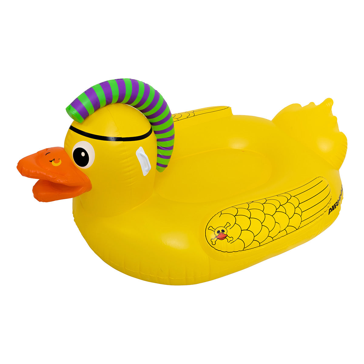 airhead-punk-duck-flotteur-piscine-canard-g-ant-jaune-porte-gobelet image 3