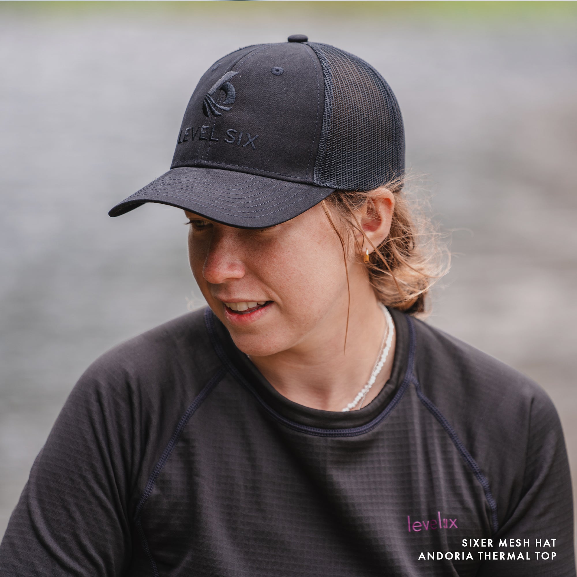 level-6-sixer-mesh-casquette-trucker-noir-black image 5