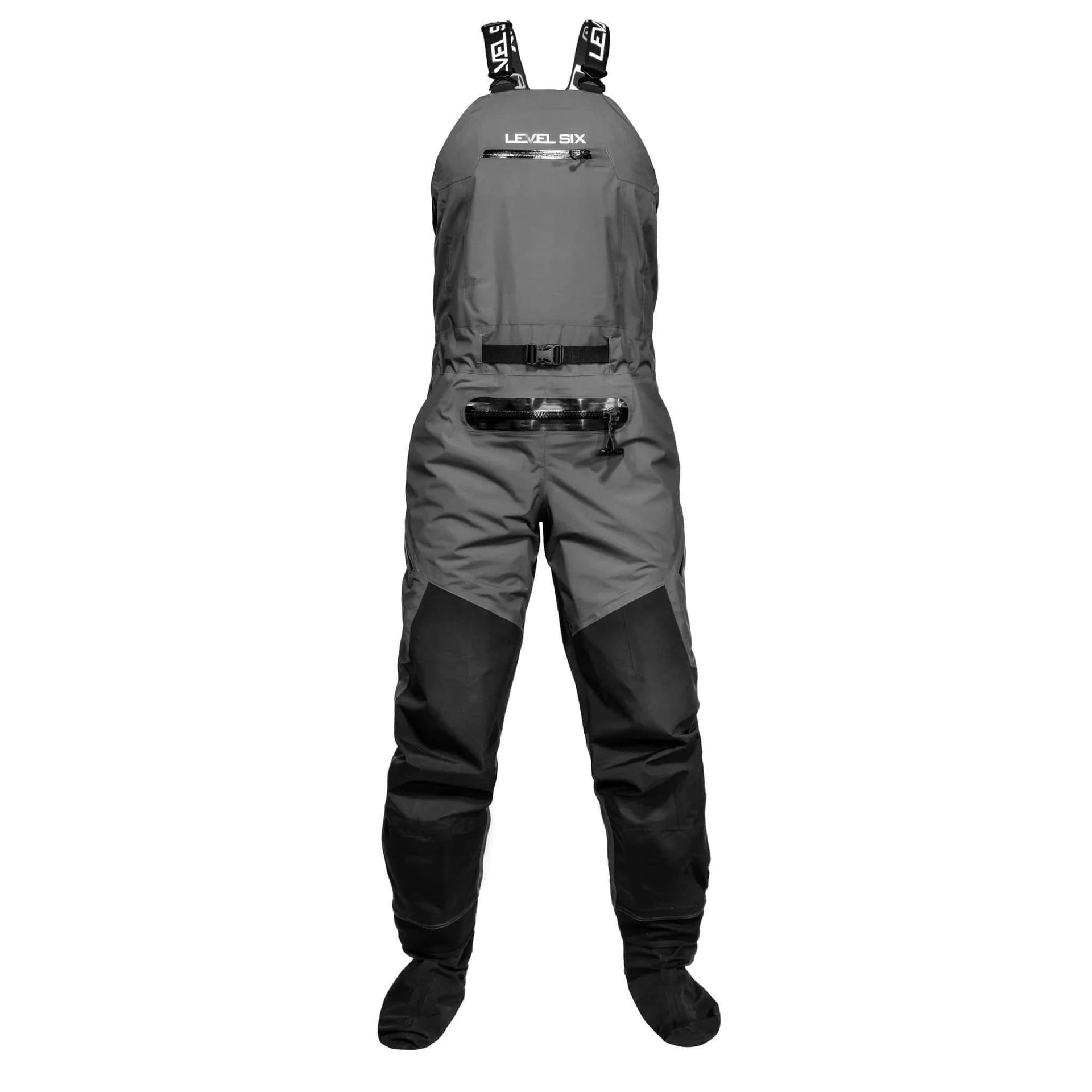 level-6-breakwater-bib-salopette-kayak-charcoal-m image 1