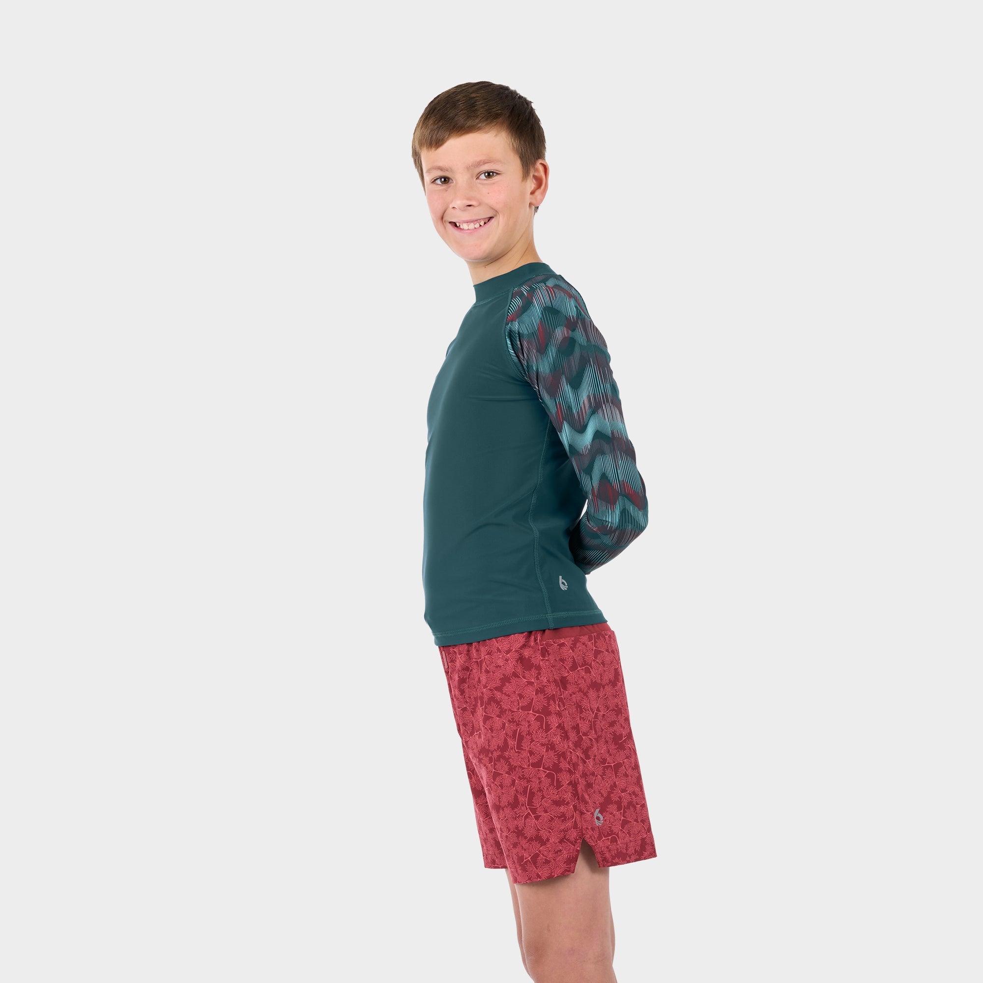 level-6-slater-t-shirt-anti-uv-enfant-10y-deep-teal-upf-50 image 3