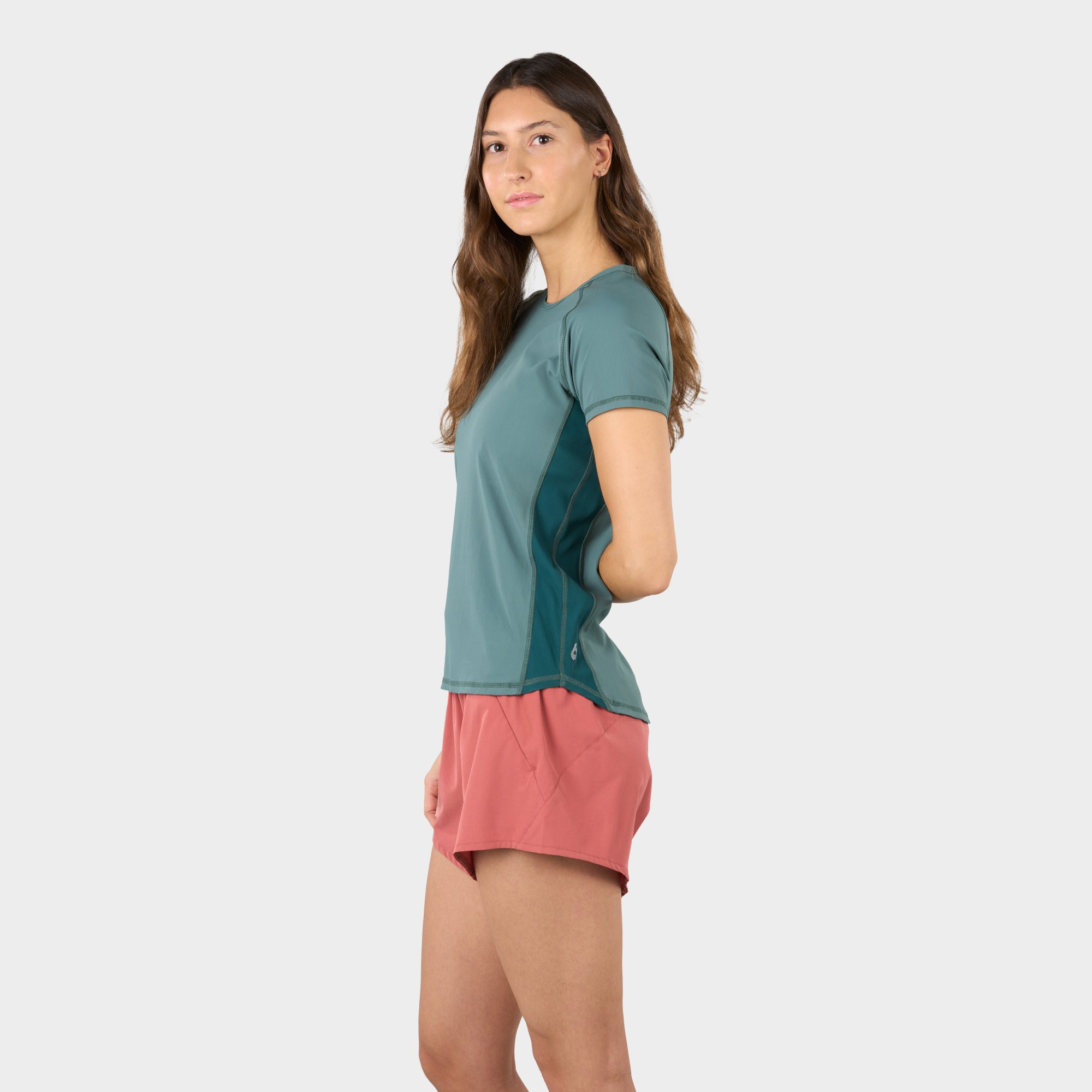 level-6-athena-t-shirt-anti-uv-femme-manches-courtes-bleu image 5