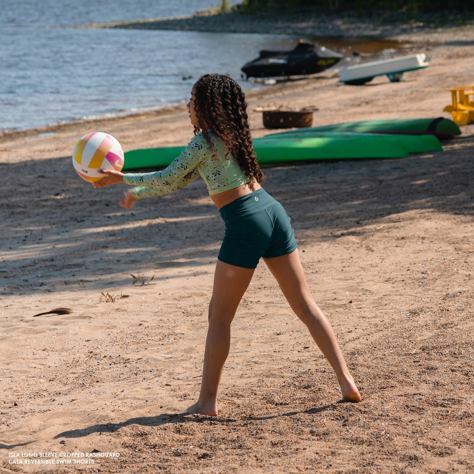 level-6-isla-rashguard-enfant-12-ans-teal-aurora image 5
