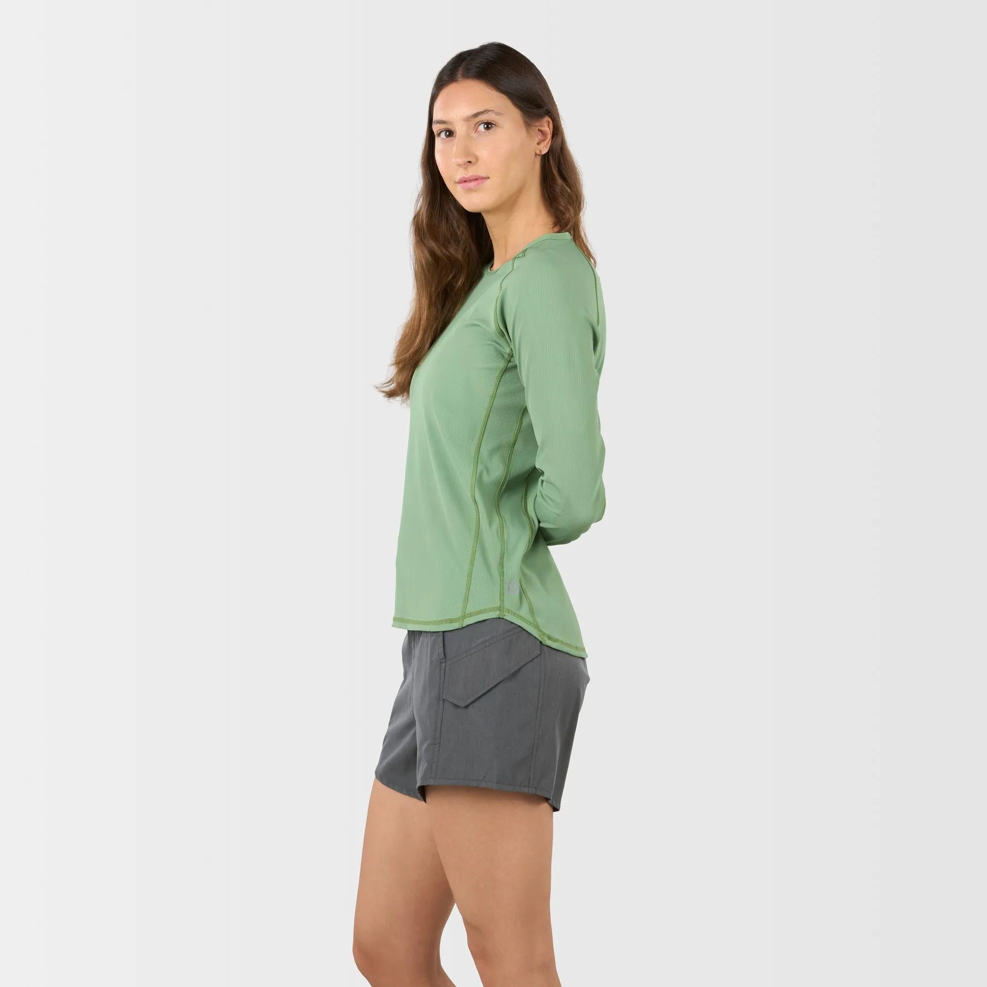 level-6-athena-t-shirt-anti-uv-femme-manches-longues-vert image 3
